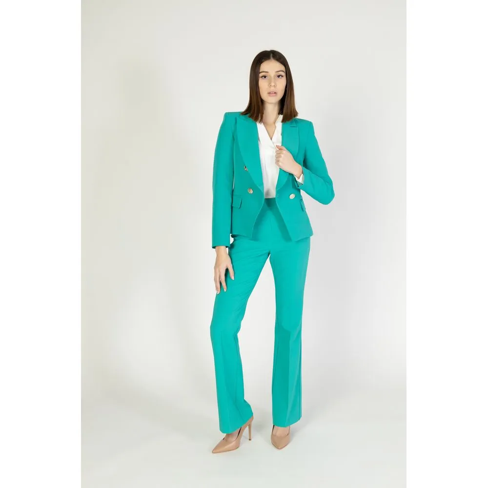 Rinascimento Women's Green Polyester Jeans & Pant
