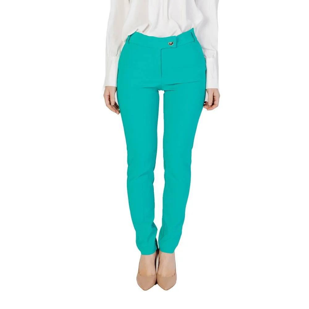 Rinascimento Women's Green Polyester Jeans & Pant