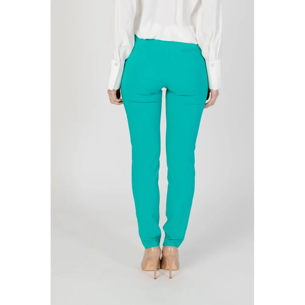 Rinascimento Women's Green Polyester Jeans & Pant