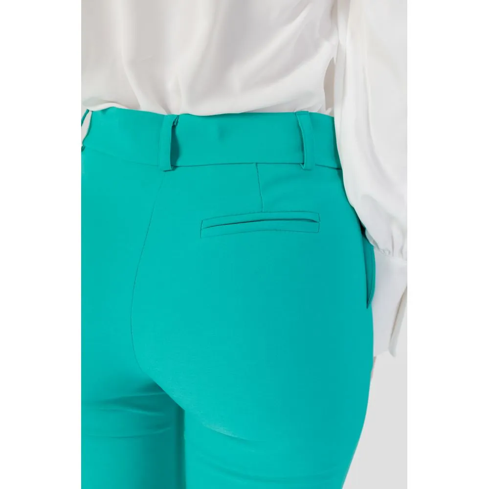 Rinascimento Women's Green Polyester Jeans & Pant