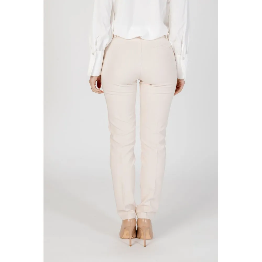 Rinascimento Women's Beige Polyester Jeans & Pant