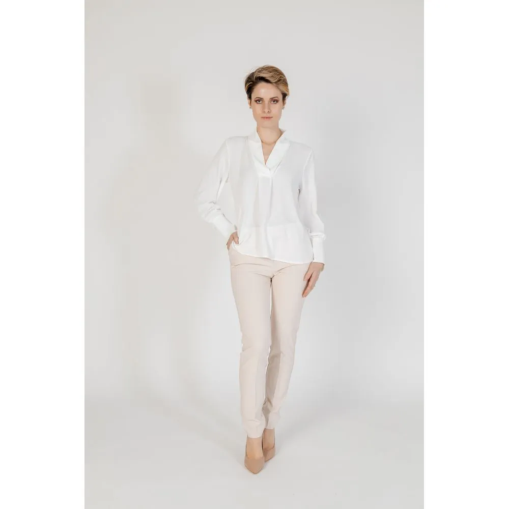 Rinascimento Women's Beige Polyester Jeans & Pant