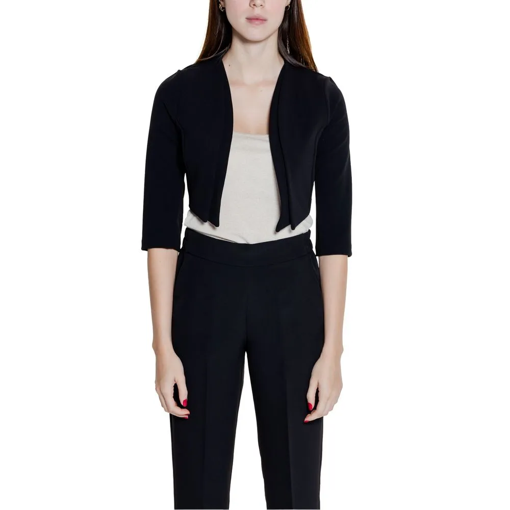 Rinascimento Women's Black Polyester Tops & T-Shirt