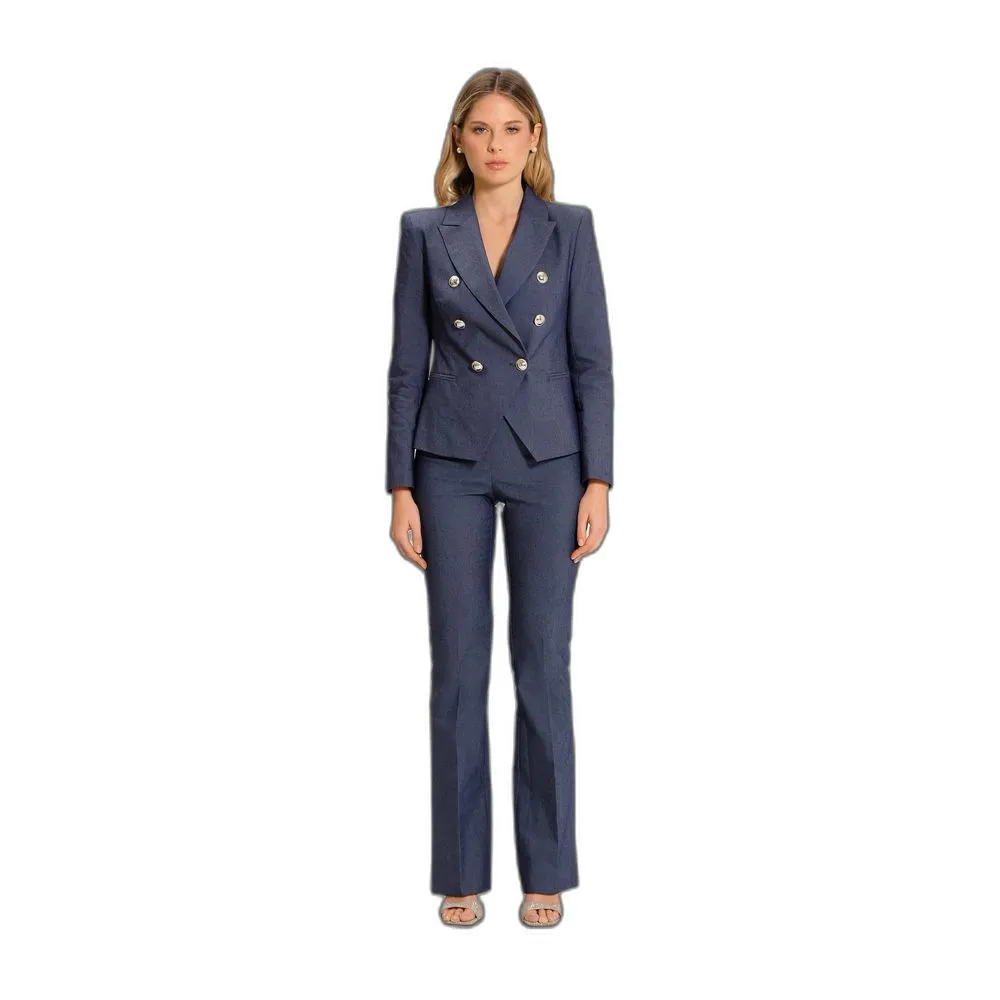 Rinascimento Women's Blue Cotton Suits & Blazer