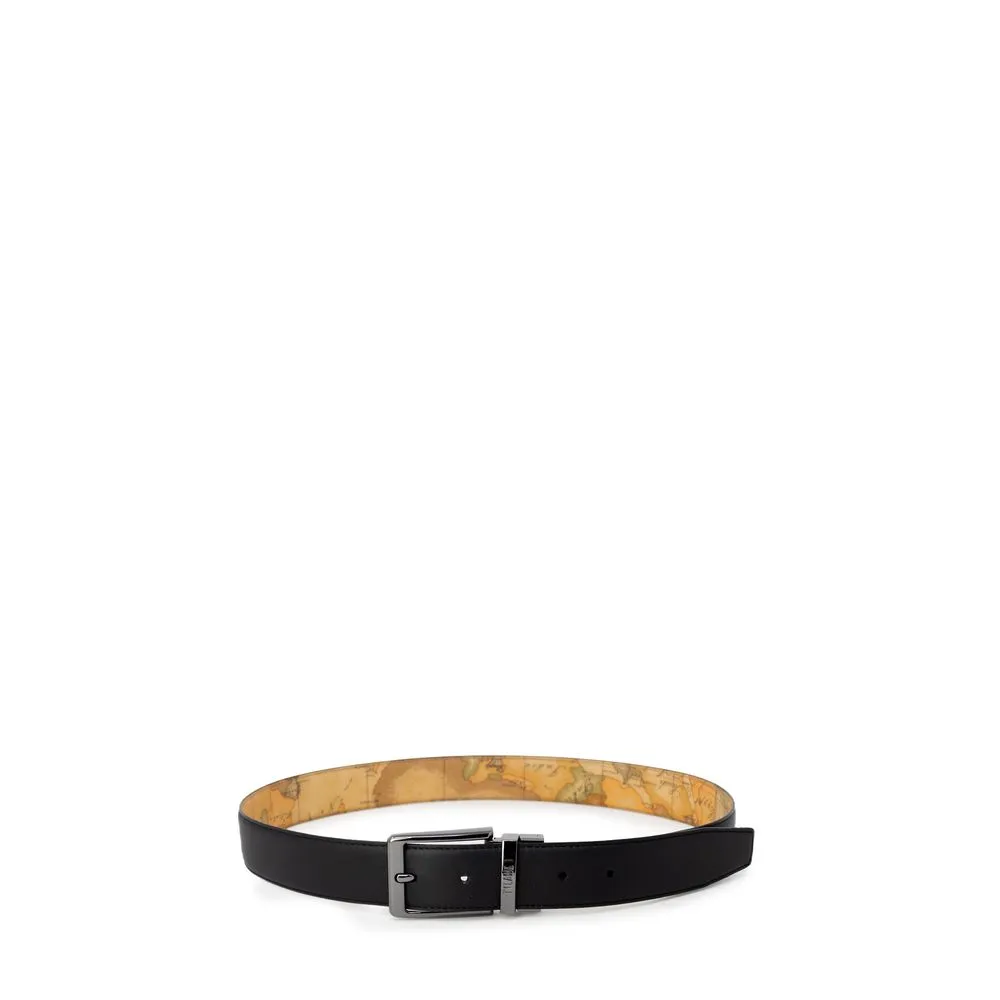 Alviero Martini Prima Classe Men's Black Leather Belt