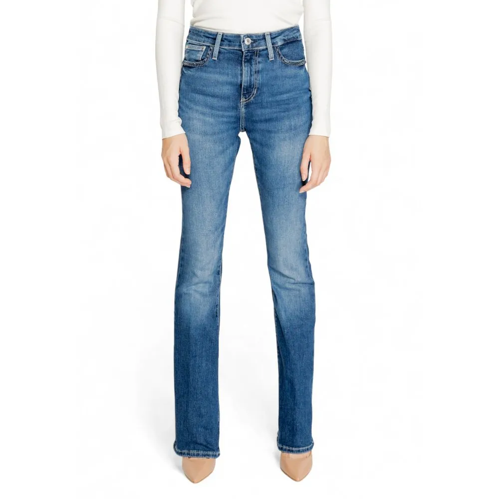 Guess Women's Blue Cotton Jeans & Pant
