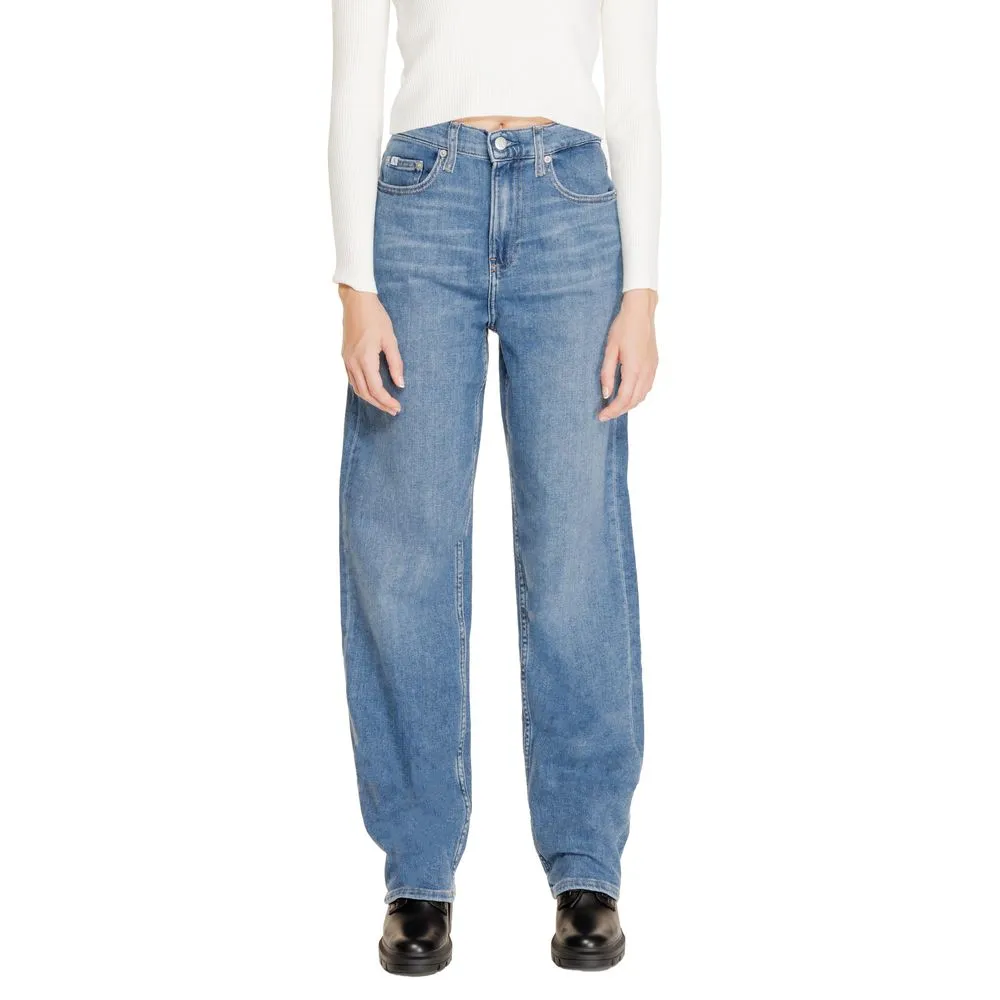 Calvin Klein Jeans Women's Blue Cotton Jeans & Pant