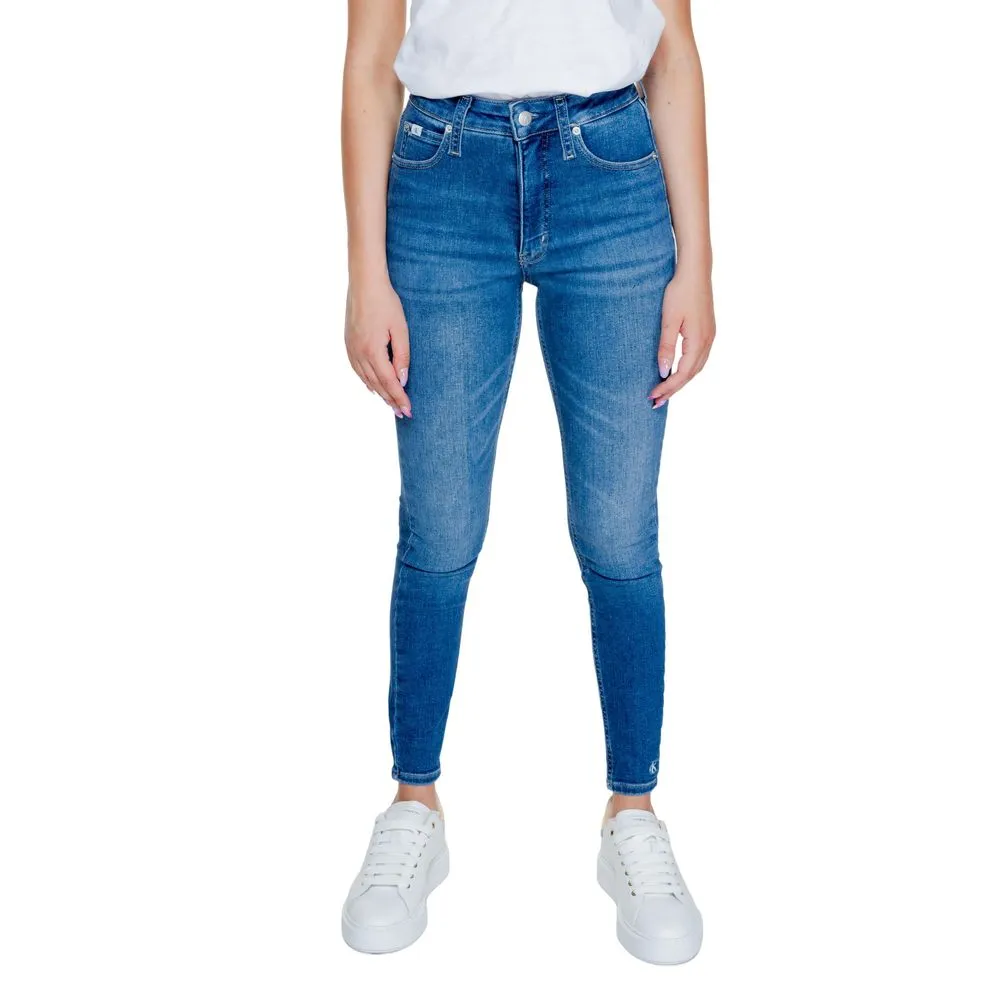 Calvin Klein Jeans Women's Blue Cotton Jeans & Pant