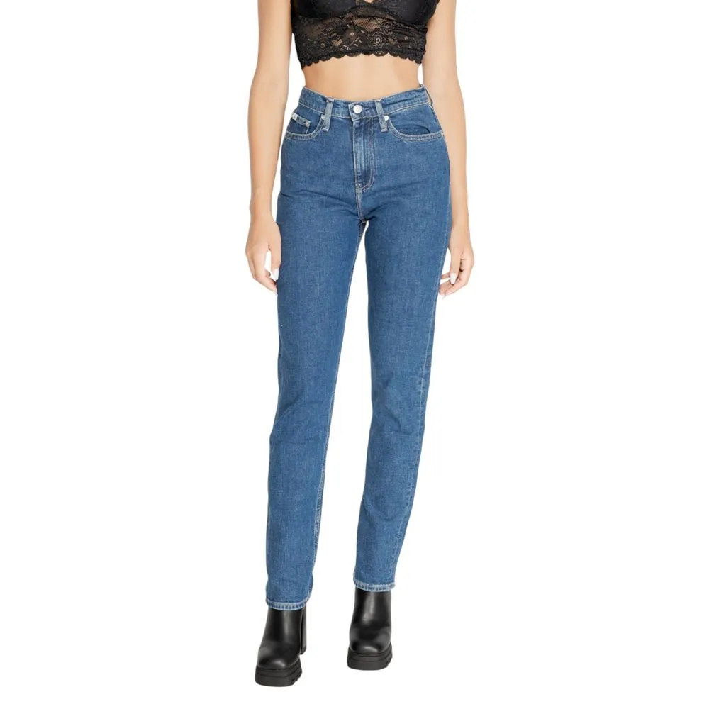 Calvin Klein Jeans Women's Blue Cotton Jeans & Pant
