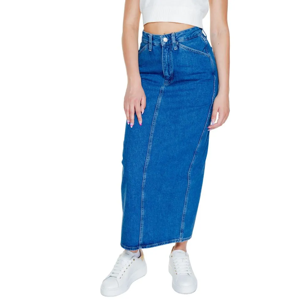 Calvin Klein Jeans Women's Blue Cotton Skirt