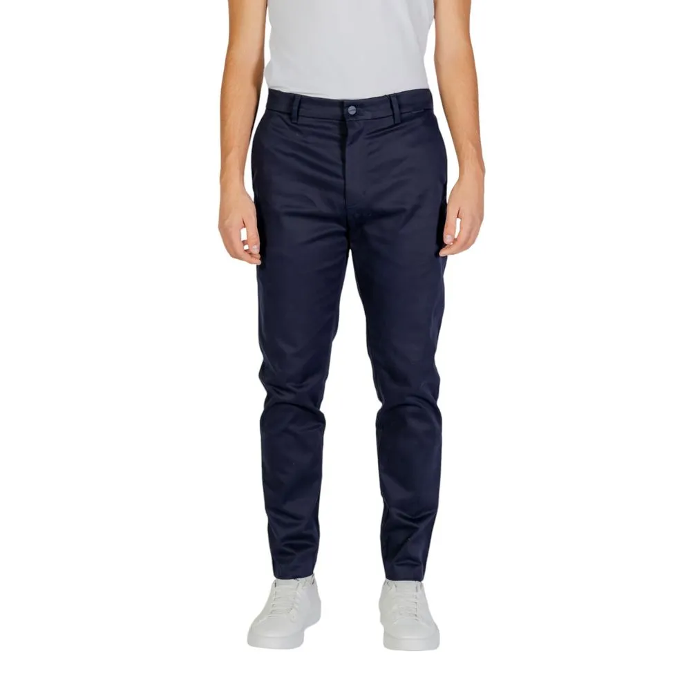 Calvin Klein Men's Blue Cotton Cotton Jeans & Pant