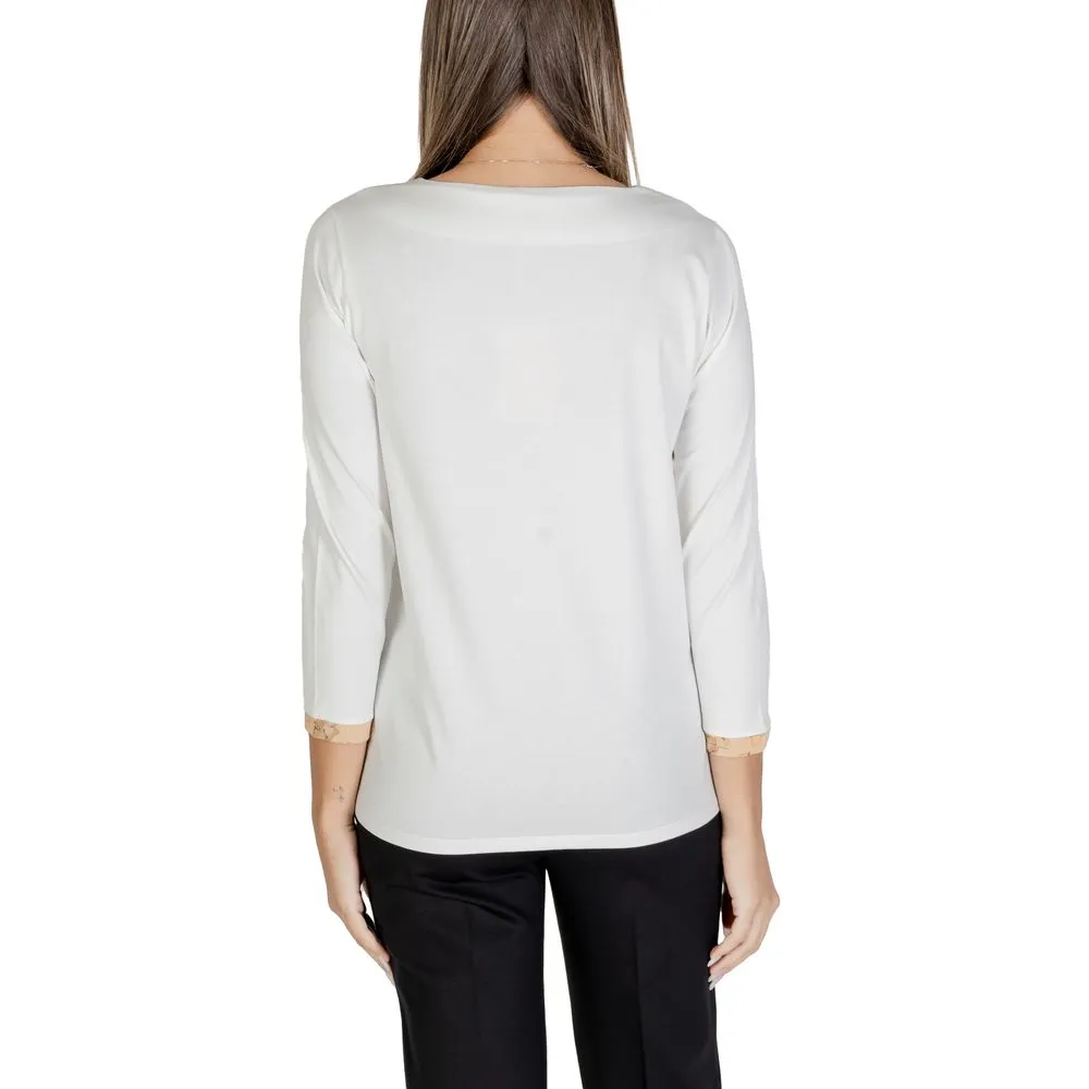 Alviero Martini Prima Classe Women's White Cotton Tops & T-Shirt