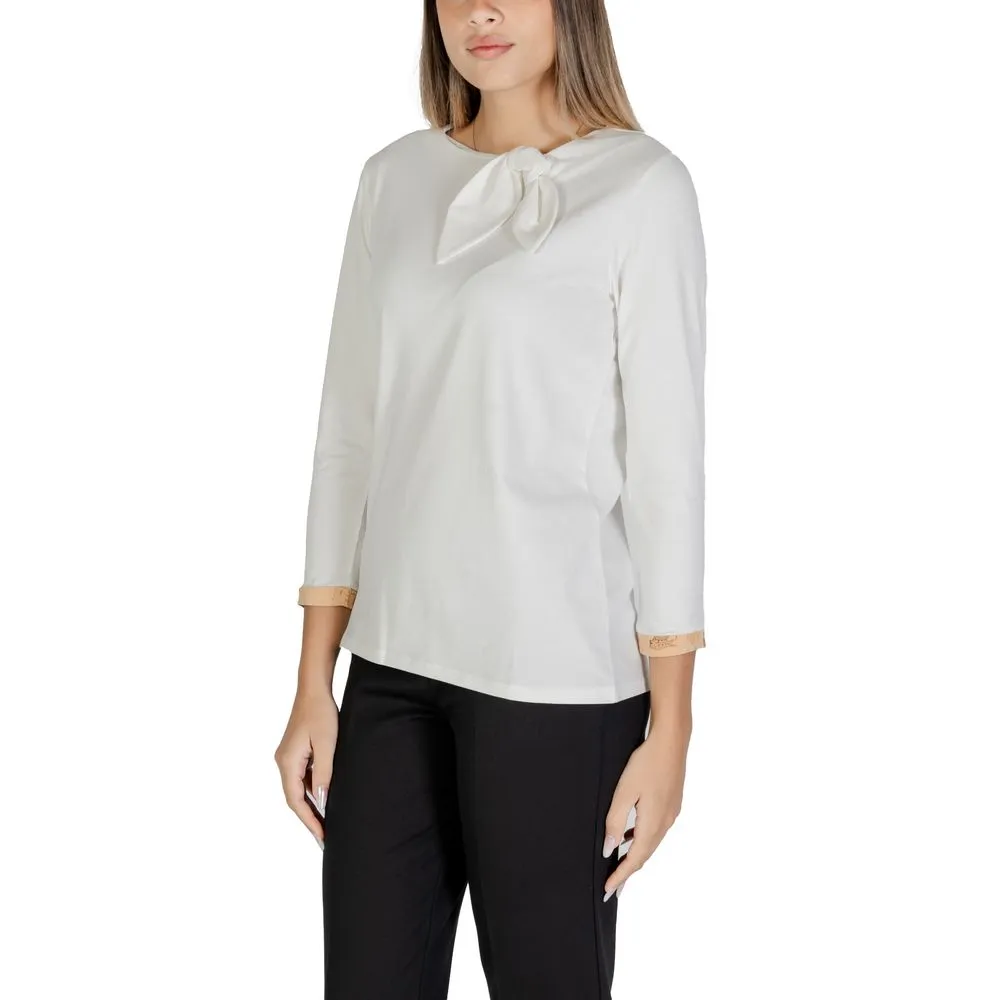 Alviero Martini Prima Classe Women's White Cotton Tops & T-Shirt