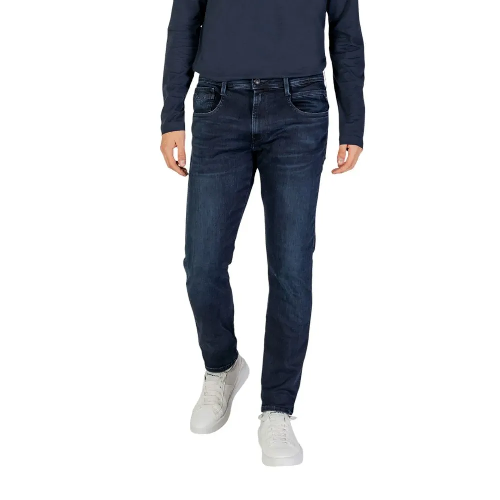 Replay Men's Blue Cotton Jeans & Pant