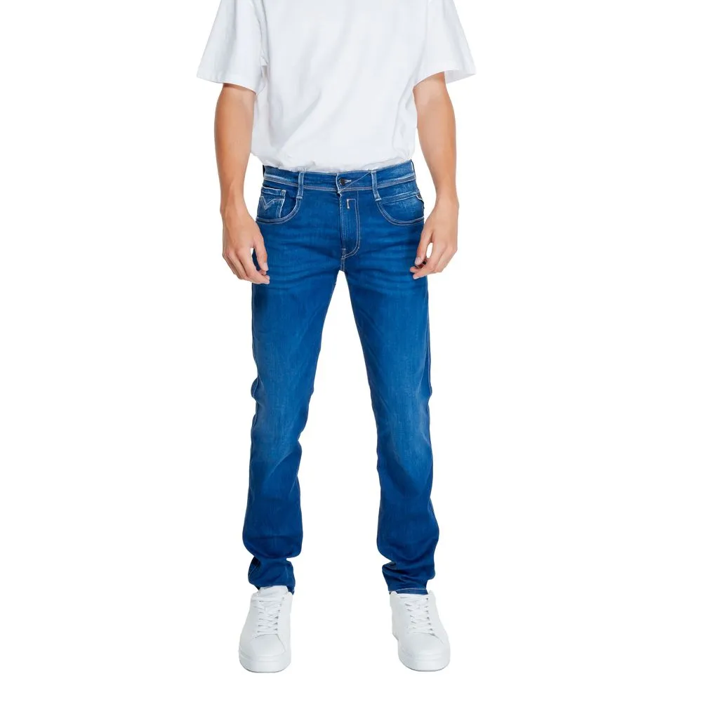 Replay Men's Blue Cotton Jeans & Pant