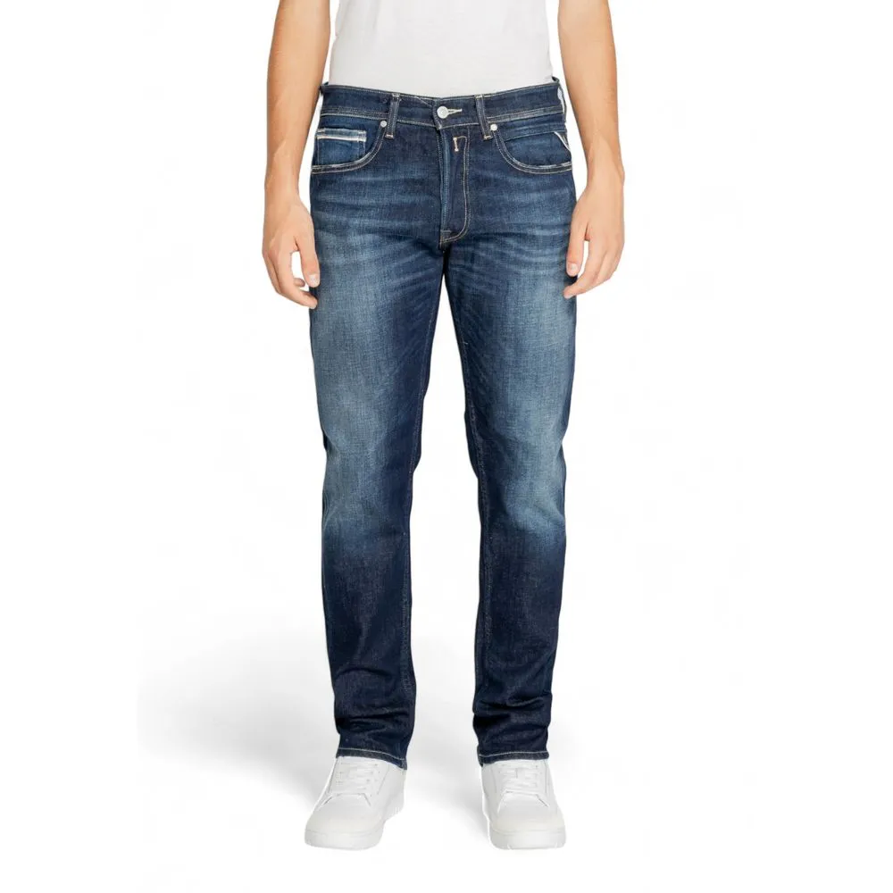 Replay Men's Blue Cotton Jeans & Pant