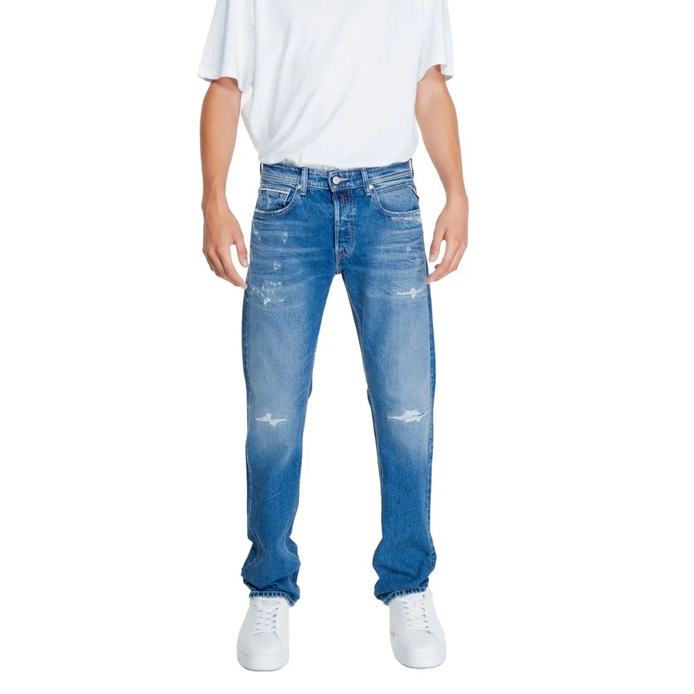 Replay Men's Blue Cotton Jeans & Pant