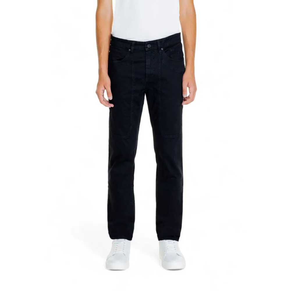 Jeckerson Men's Black Cotton Jeans & Pant