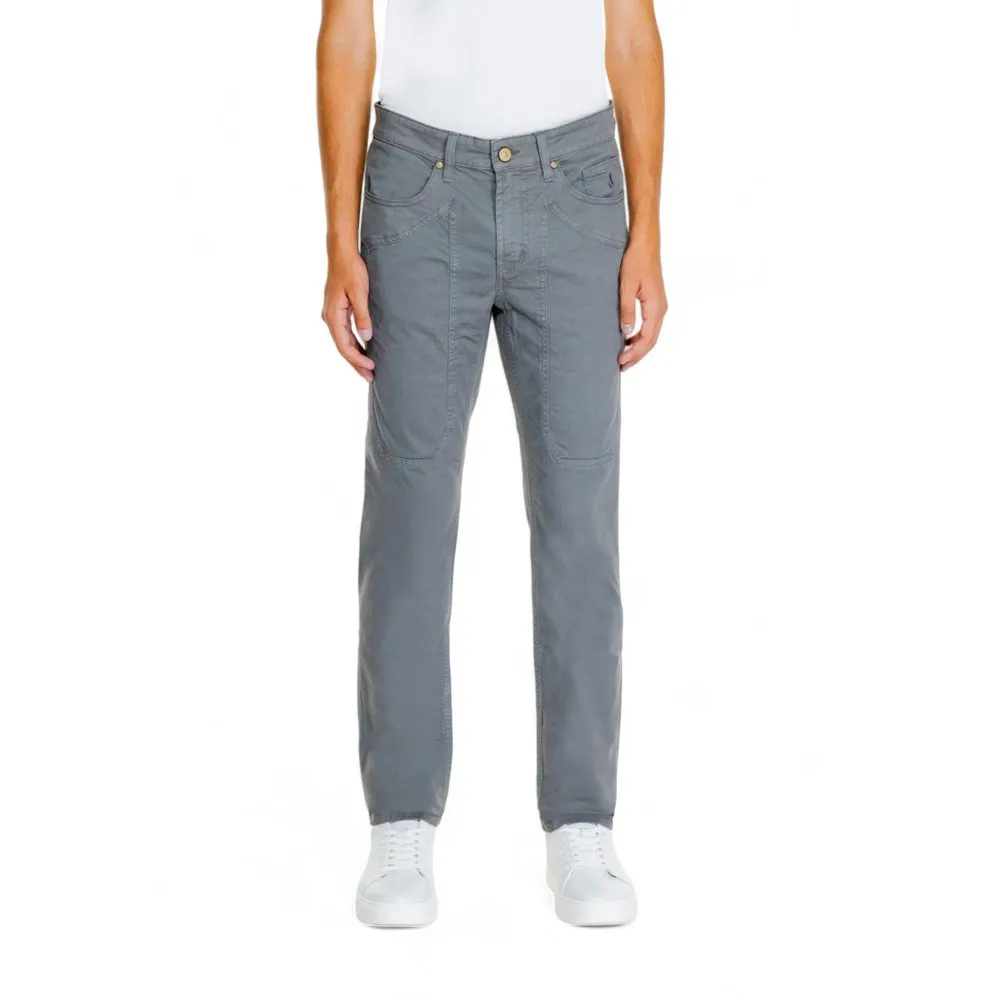 Jeckerson Men's Gray Cotton Jeans & Pant