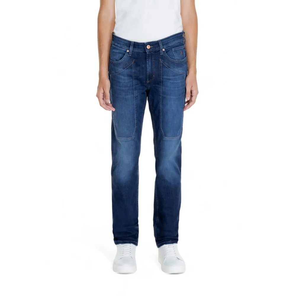 Jeckerson Men's Blue Cotton Jeans & Pant