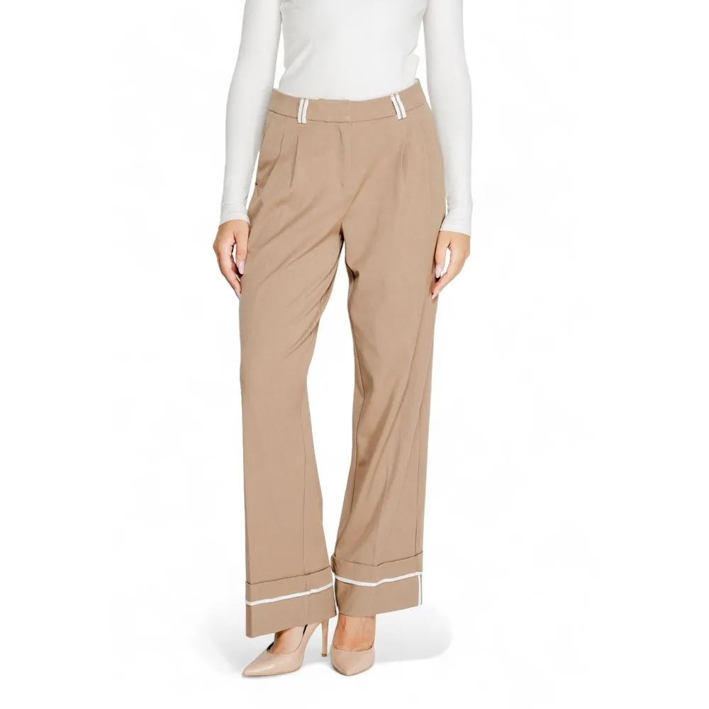 Only Women's Brown Polyester Polyester Jeans & Pant