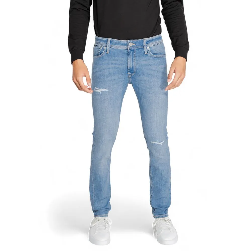 Jack Jones Men's Light Blue Cotton Jeans & Pant
