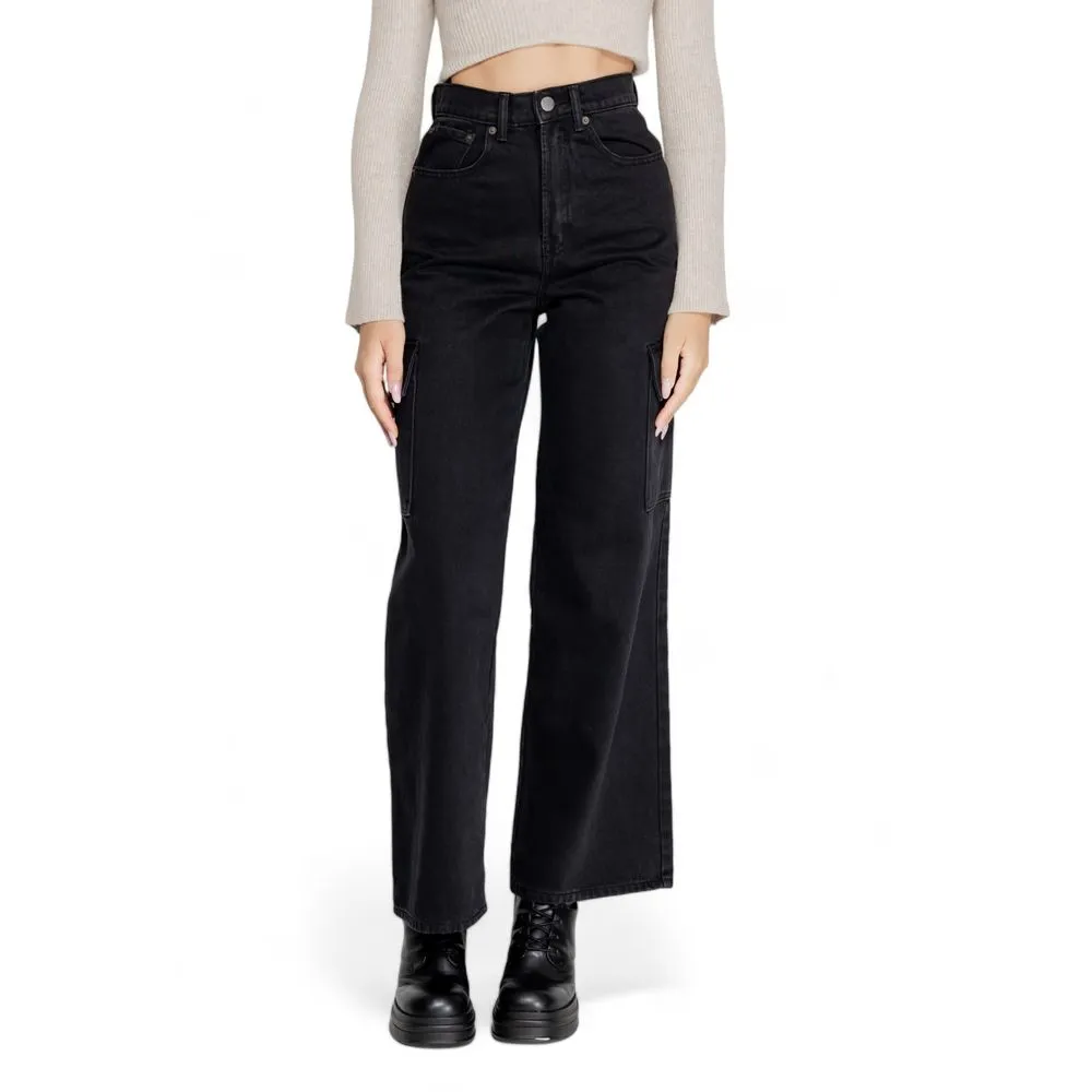 Only Women's Black Cotton Jeans & Pant