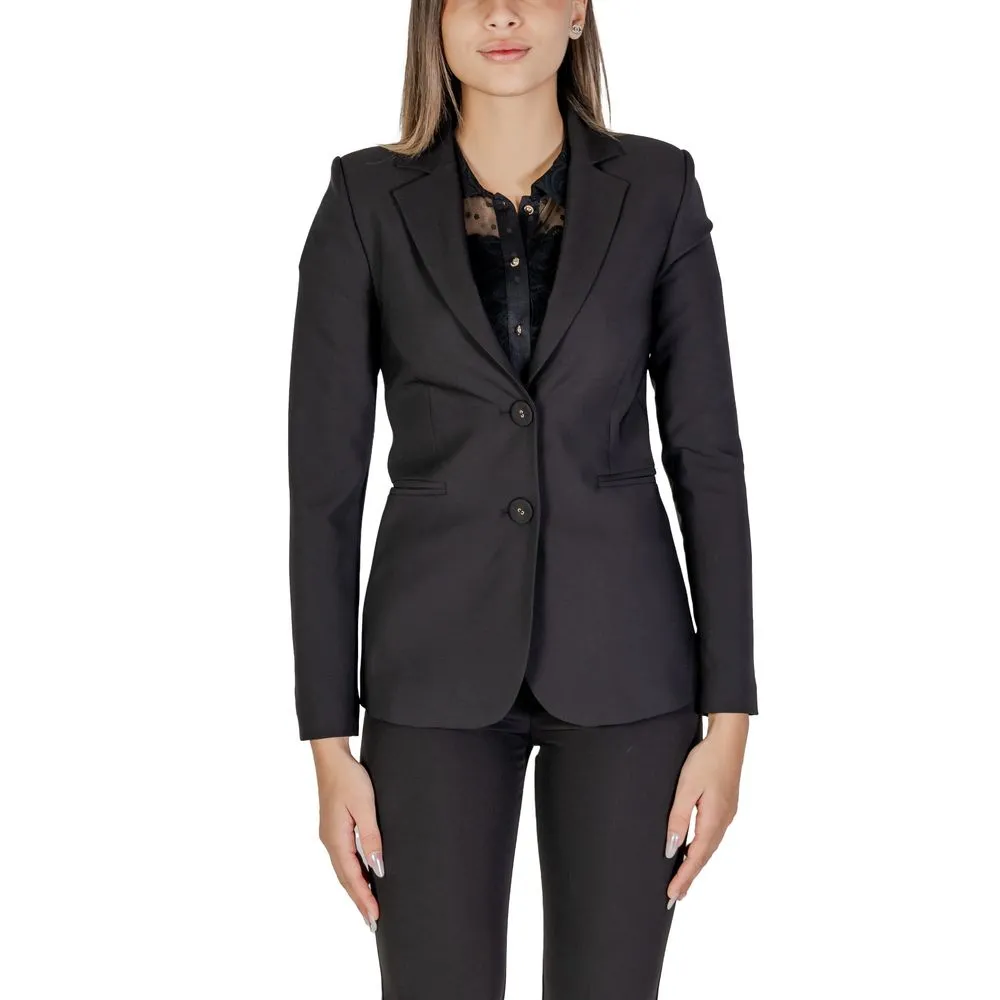 Sandro Ferrone Women's Black Polyester Suits & Blazer