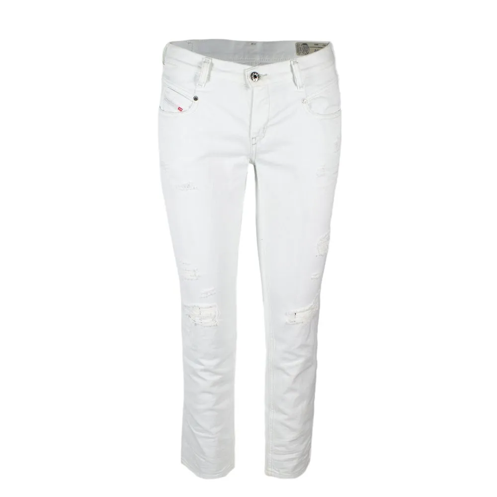 Diesel Men's White Cotton Jeans & Pant