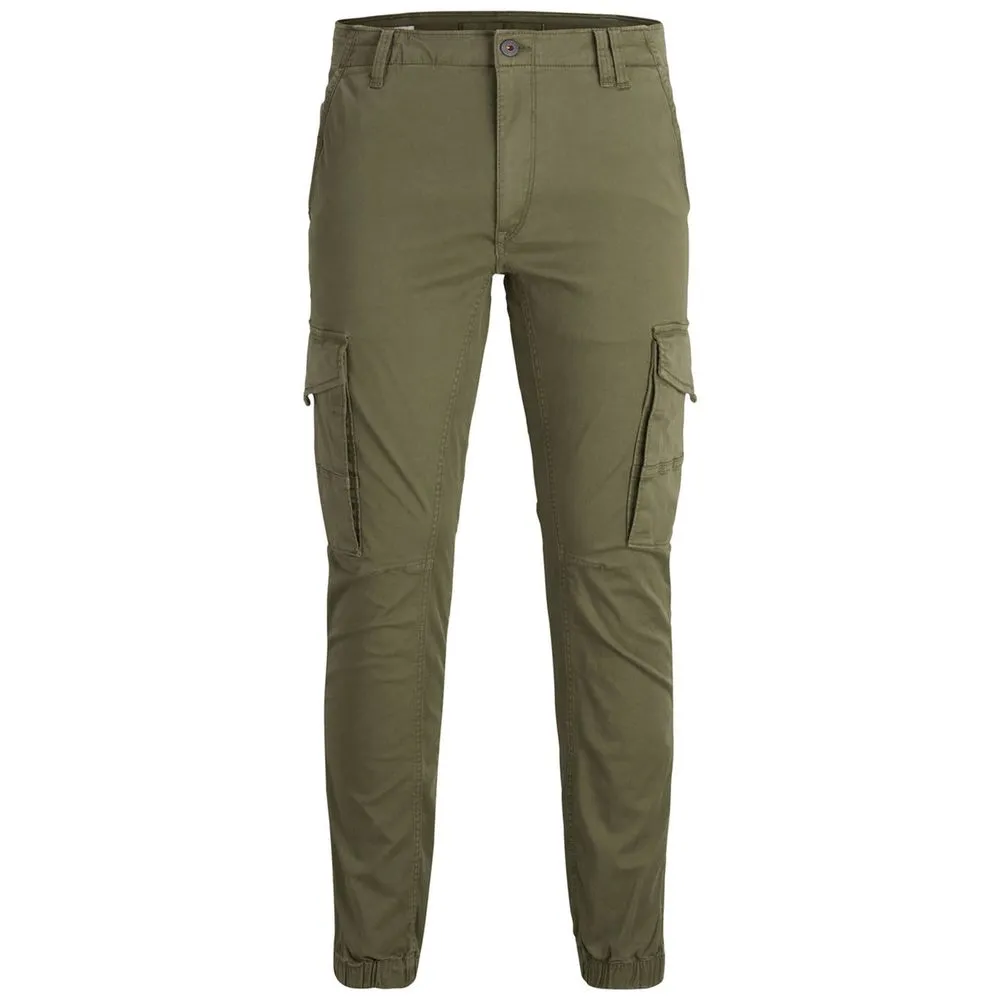 Jack Jones Men's Green Cotton Jeans & Pant