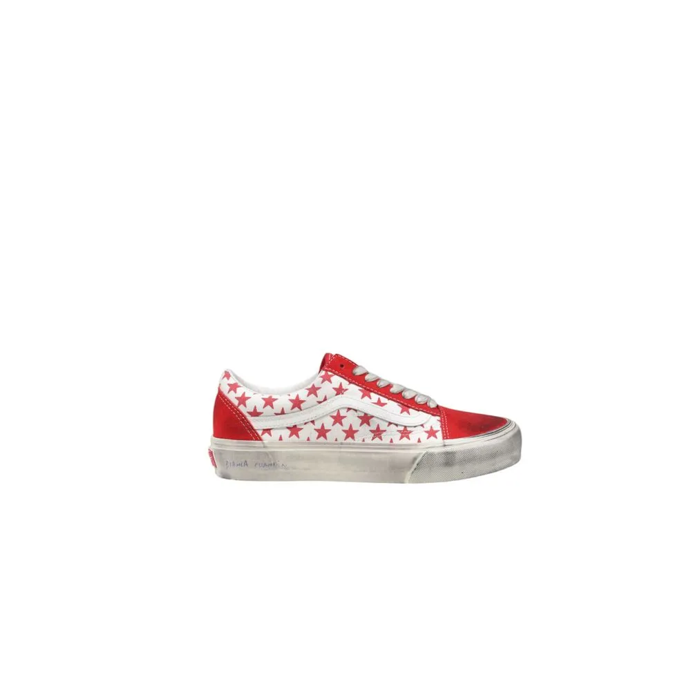 Vans Women's Red Suede Leather Sneaker