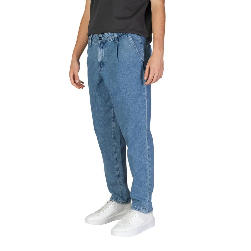 Jack Jones Men's Blue Cotton Jeans & Pant