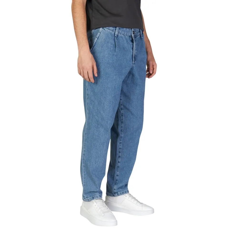 Jack Jones Men's Blue Cotton Jeans & Pant