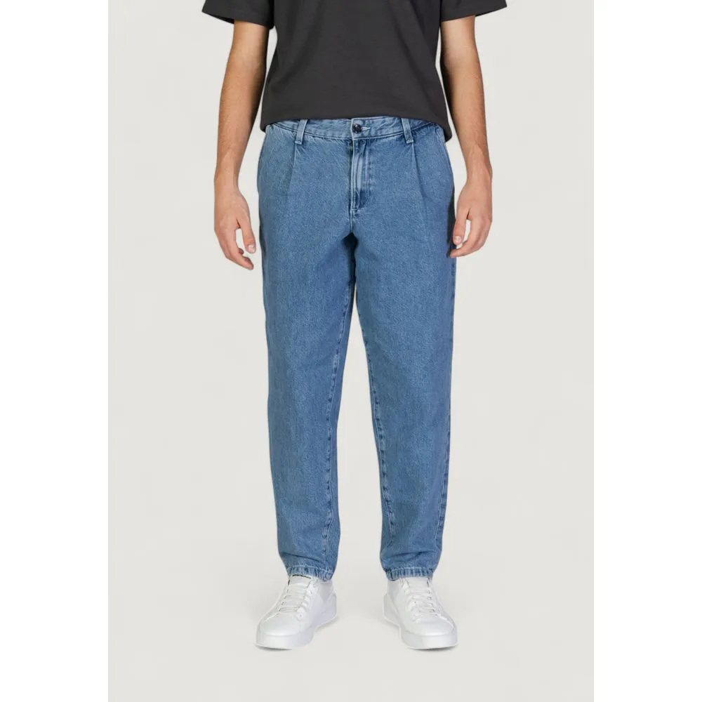 Jack Jones Men's Blue Cotton Jeans & Pant