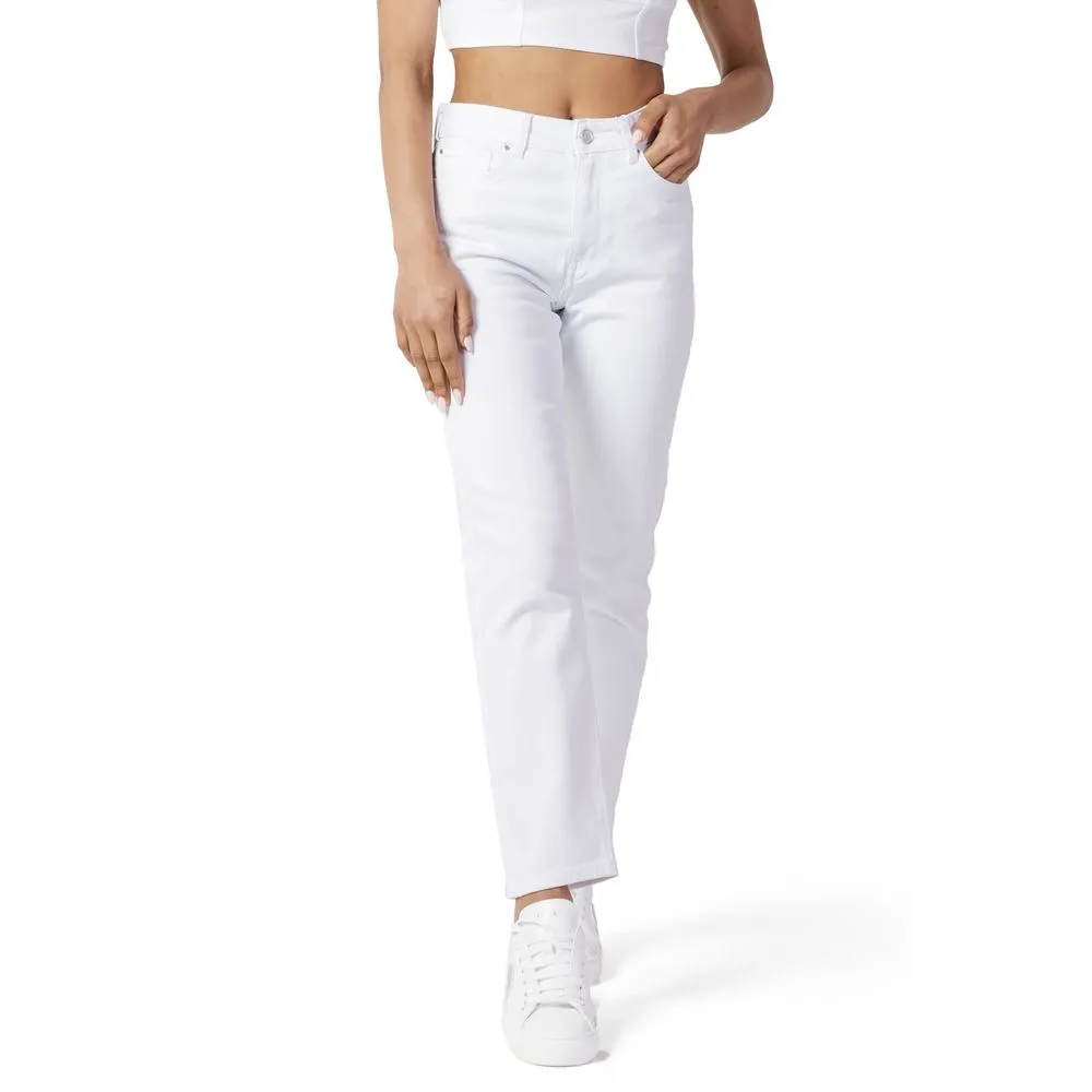 Only Women's White Cotton Jeans & Pant