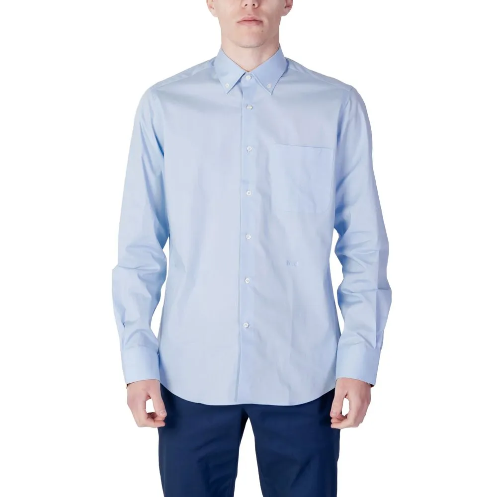 Alviero Martini Prima Classe Men's Blue Cotton Shirt