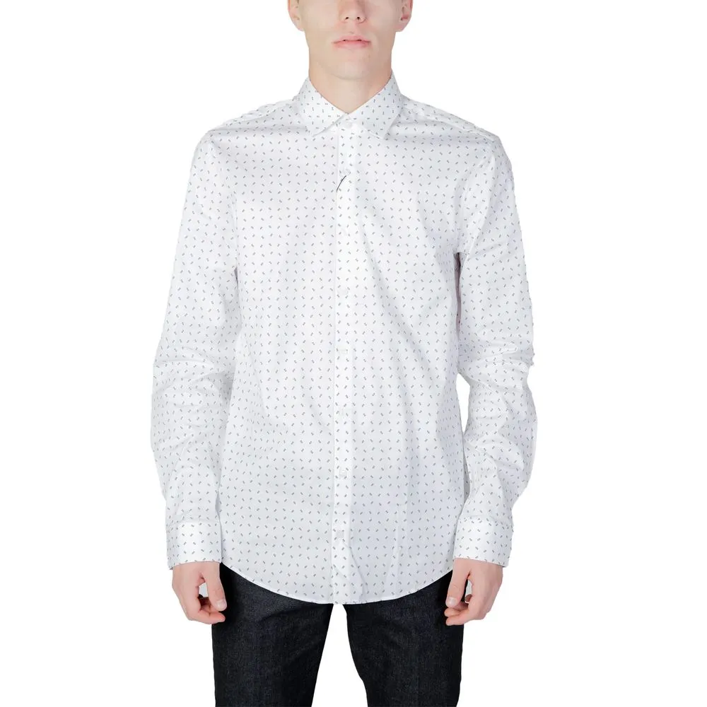 Calvin Klein Men's White Cotton Shirt