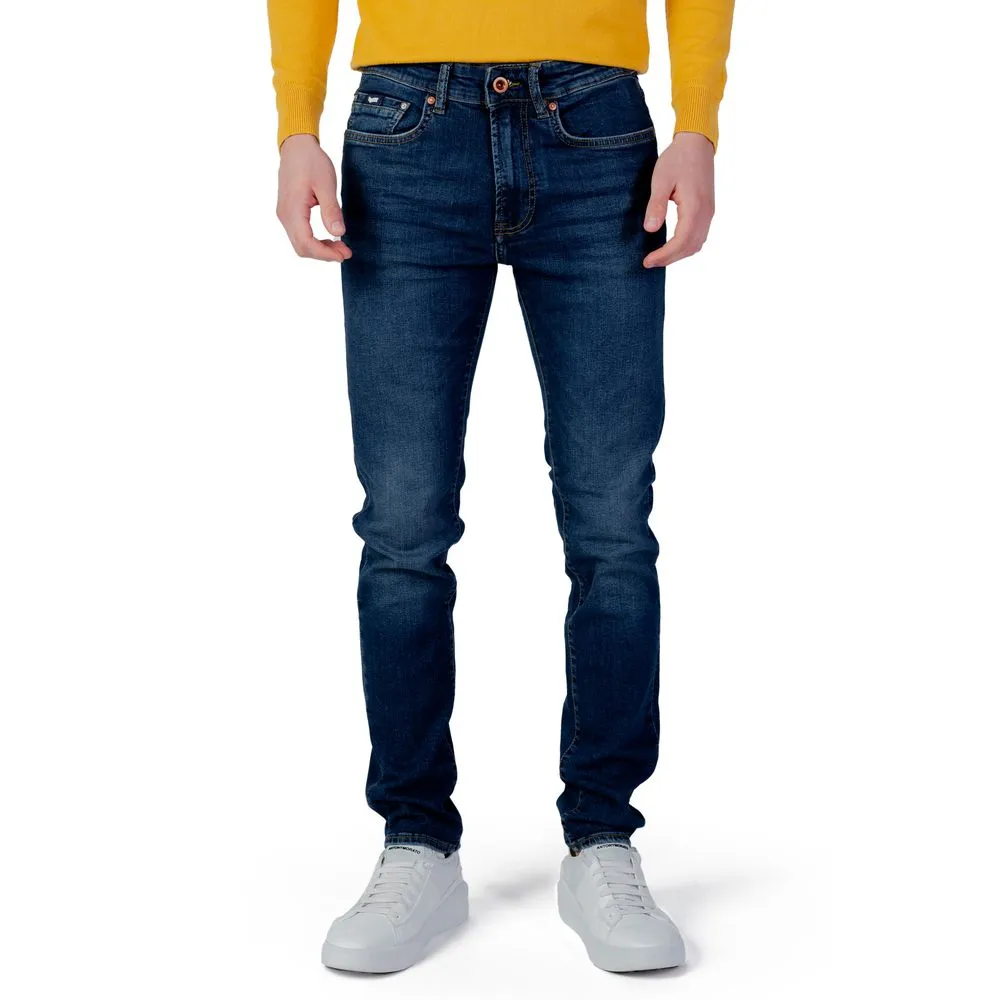 Gas Men's Blue Cotton Jeans & Pant