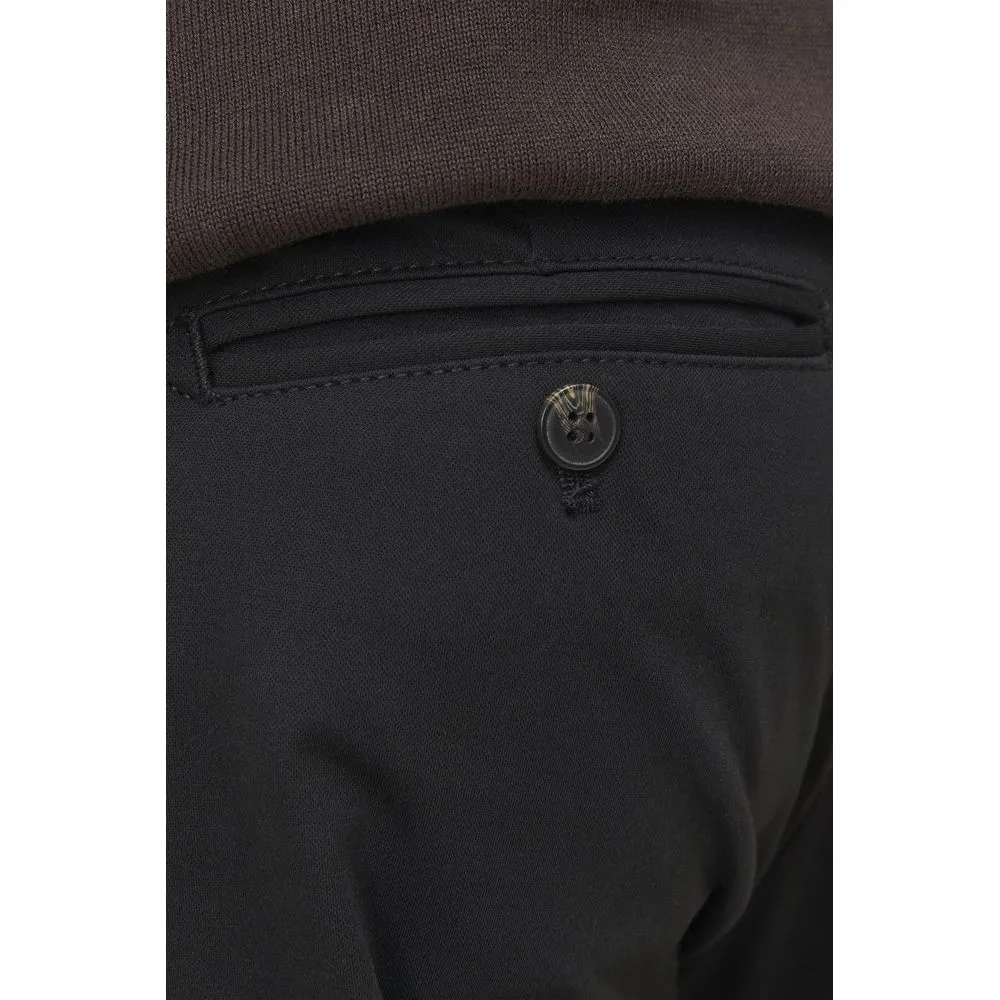 Jack Jones Men's Black Polyester Polyester Jeans & Pant