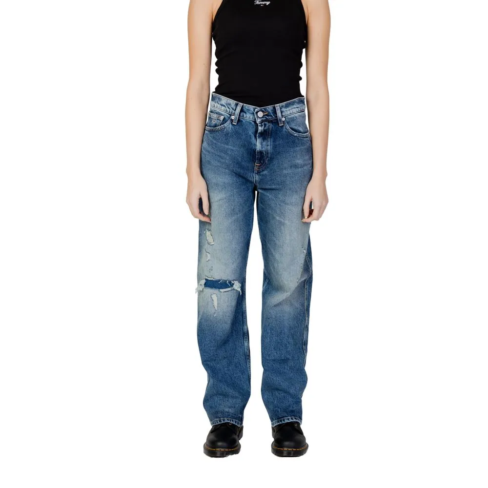 Tommy Hilfiger Jeans Women's Blue Cotton Cotton Jeans & Pant