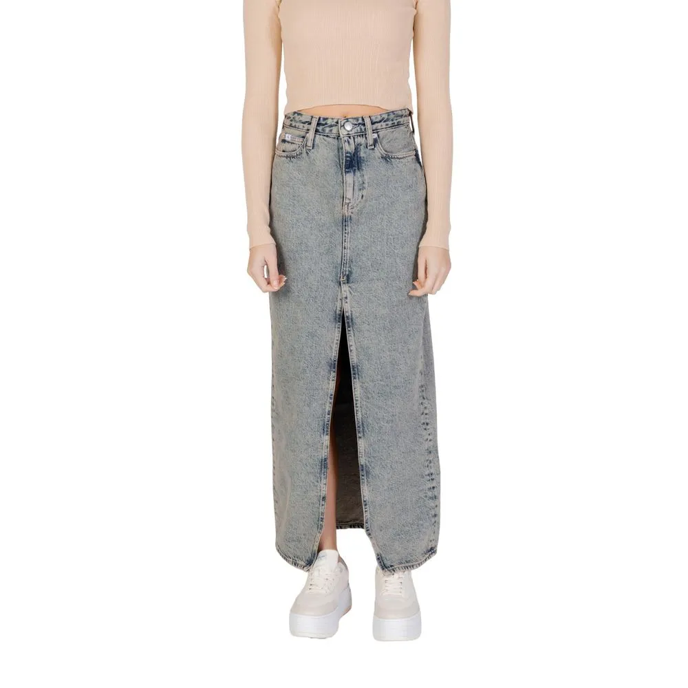 Calvin Klein Jeans Women's Blue Cotton Skirt