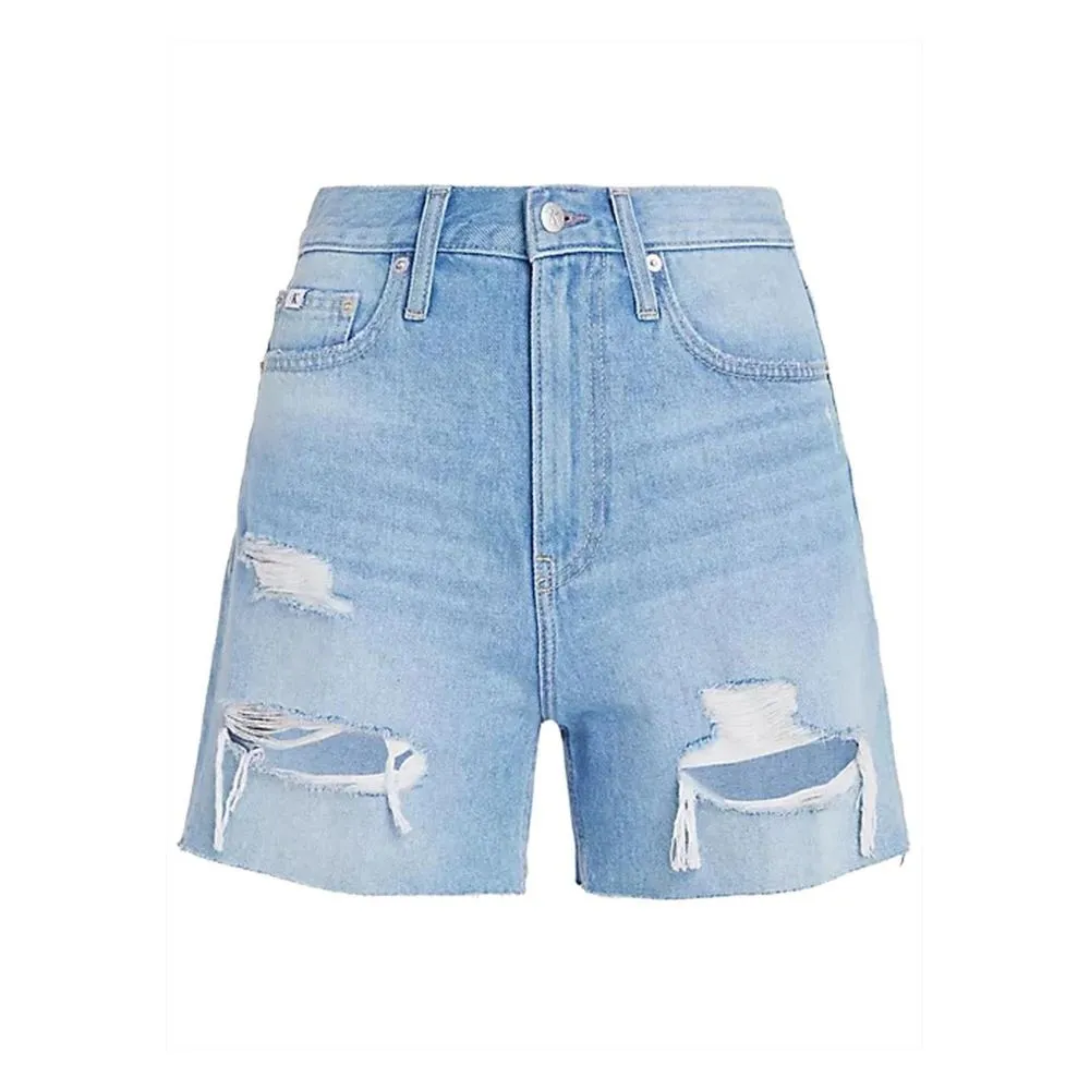 Calvin Klein Jeans Women's Light Blue BETTER Cotton INITIATIVE Short