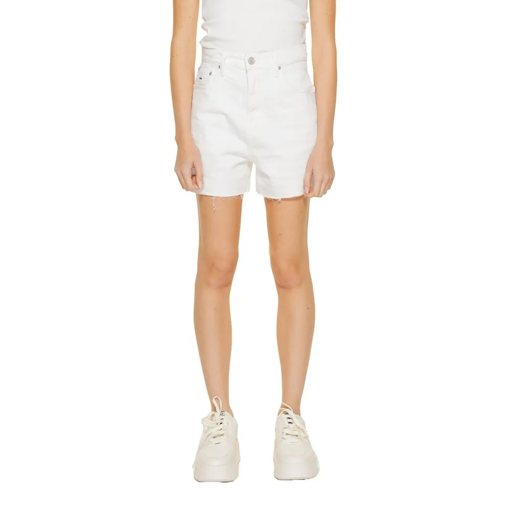Tommy Hilfiger Jeans Women's White Cotton Cotton Short