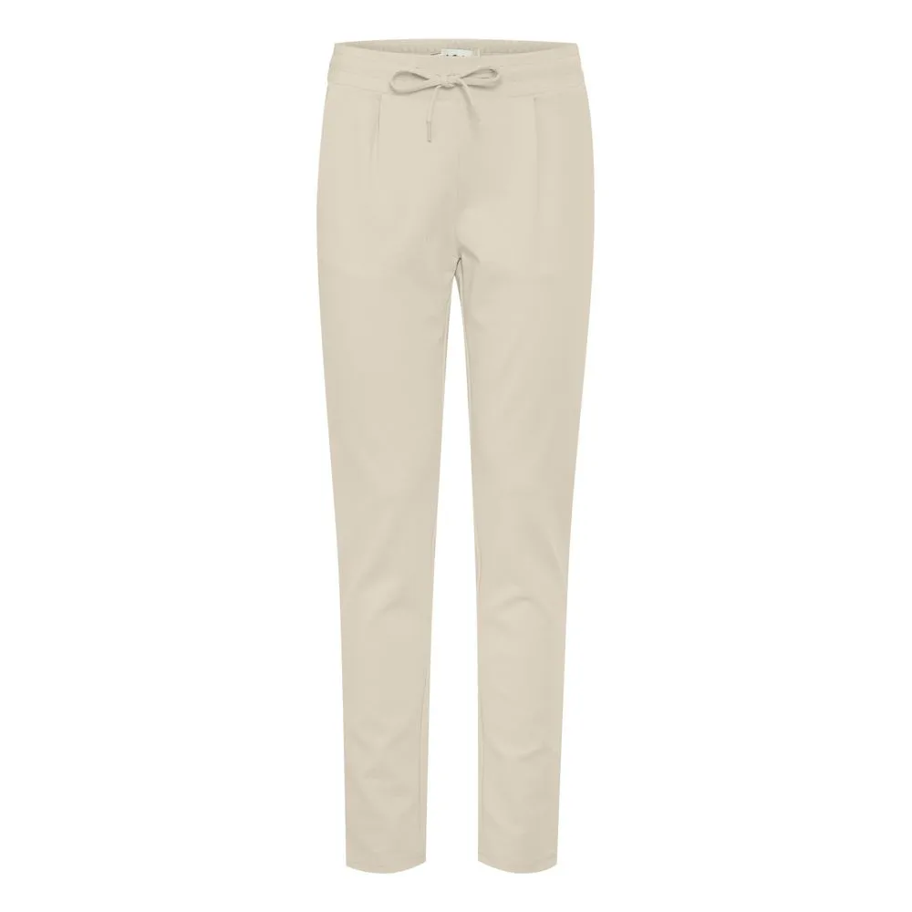 ICHI Women's Beige Polyester Jeans & Pant