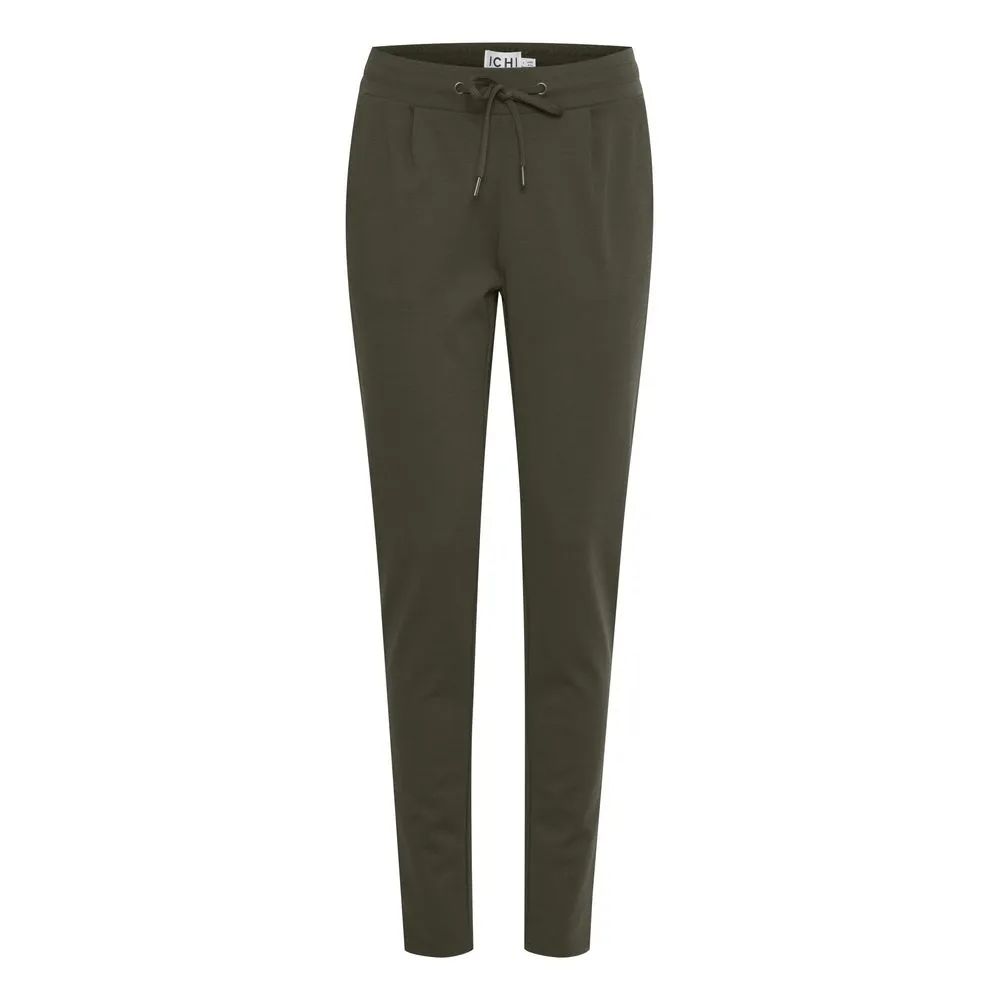 ICHI Women's Green Polyester Jeans & Pant