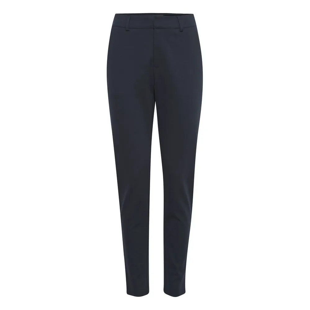 ICHI Women's Blue Polyester Polyester Jeans & Pant
