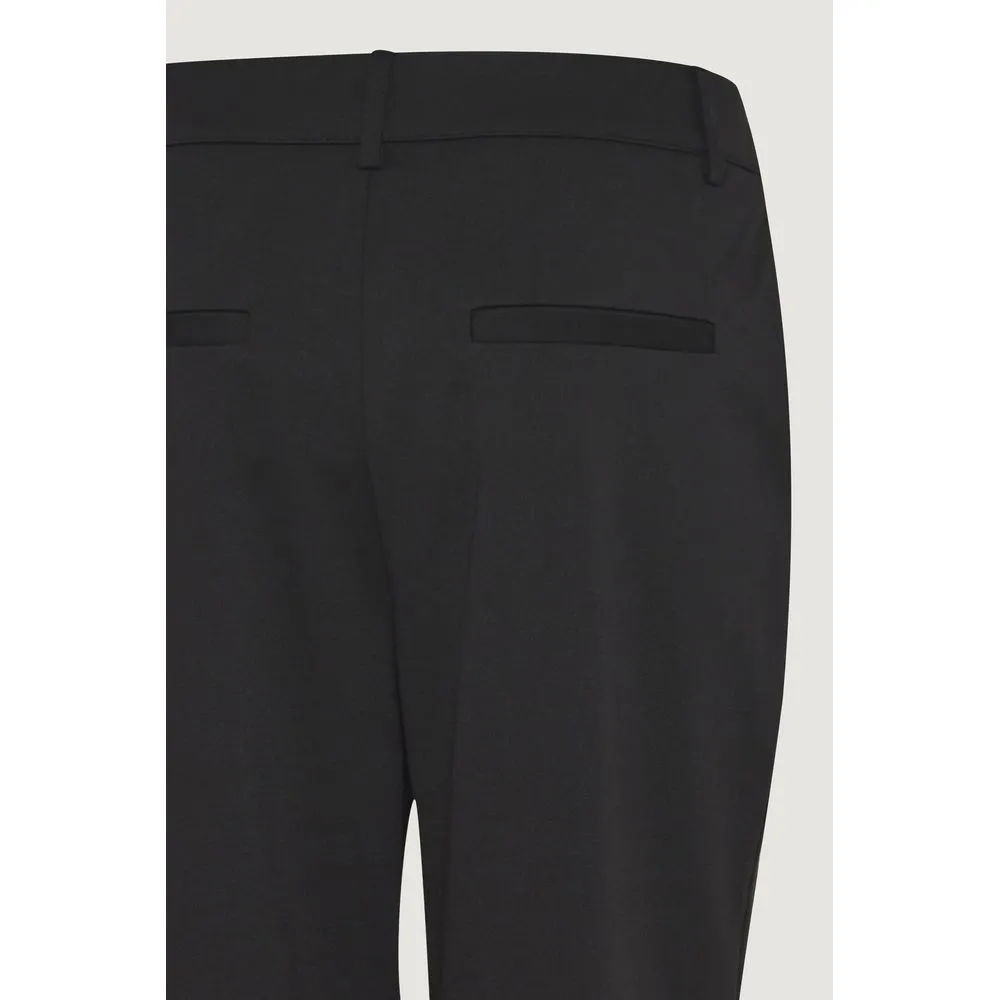 ICHI Women's Black Polyester Polyester Jeans & Pant