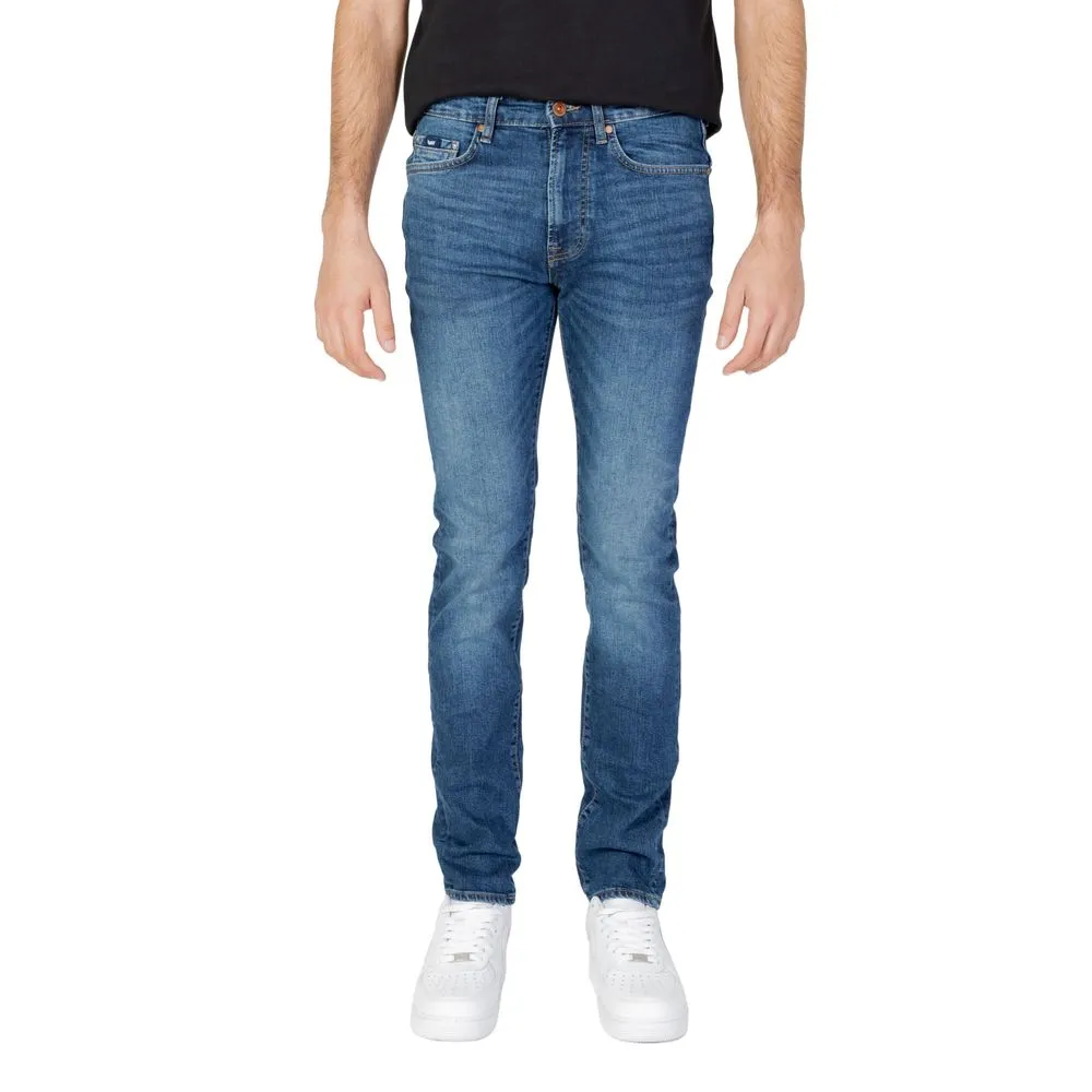 Gas Men's Blue Cotton Jeans & Pant