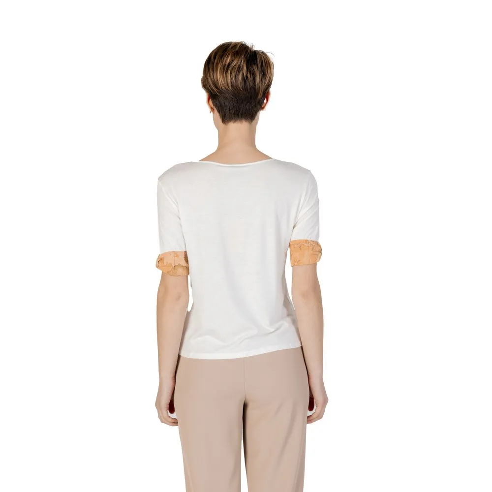 Alviero Martini Prima Classe Women's Beige Viscose Tops & T-Shirt