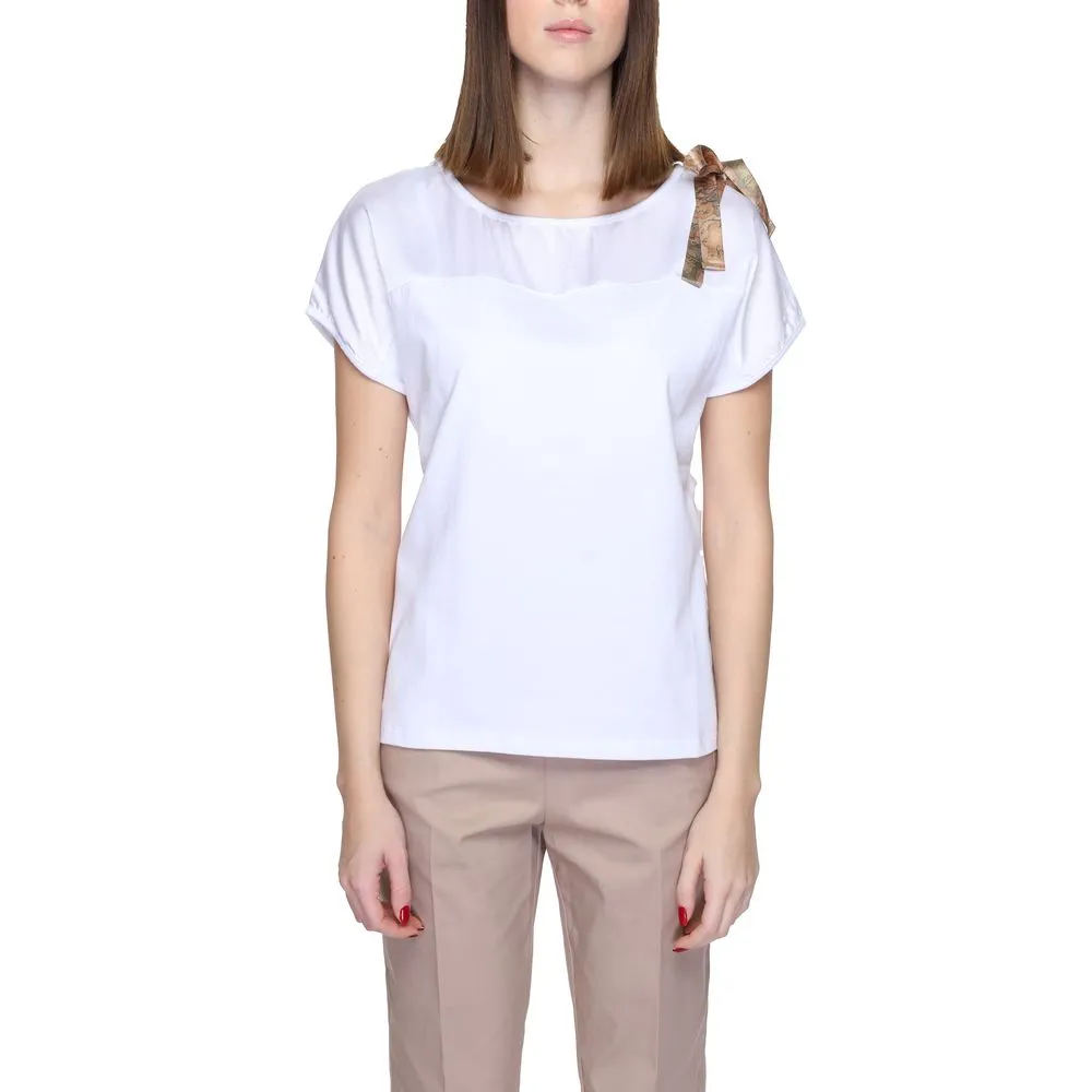 Alviero Martini Prima Classe Women's White Cotton Tops & T-Shirt